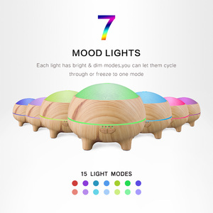Humidificador de volumen de niebla de 300ML, difusor ultrasónico de aceite esencial de grano de madera, altavoz de música Bluetooth para dormitorio - Product Image 2