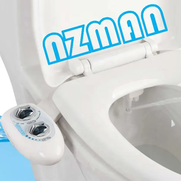 NZMAN非電気ビデトイレクリーナーシートデュアルノズル調整可能な水圧セルフクリーニング (白) Neo 120