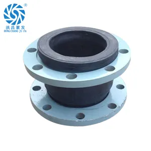 Jis 10k flange connections epdm galvanized rubber expansion joint Hongchang Jufa jis epdm casting with control rod