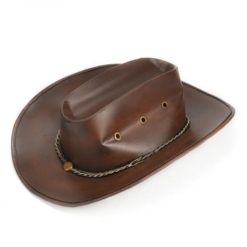 Chapéu de cowboy retrô de metal, artesanato criativo, modelo antigo, vintage, decoração, ornamento criativo para adereços de fotografia de home office