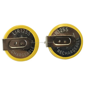 Bluetooth batería LIR1255 batería 3.7 V Li <span class=keywords><strong>ion</strong></span> recargable botón con pernos cables - Product Image 1