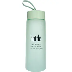 Özel 500 ML BPA ücretsiz buzlu plastik sağlıklı su şişesi, içme suyu şişesi