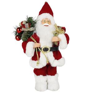 Forniture per regali di natale, in piedi cappotto rosso ventoso decorazione di Figurine di natale di babbo natale - Product Image 1