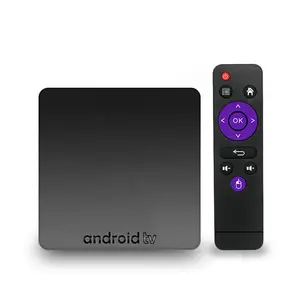 Terbaru AX7 S905W Goo-gle Androidtv OS 2GB 16GB Kotak TV Kontrol Suara