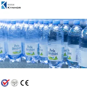 complete set manufacturing line produces sparkling / mineral water in 0.5, 1.0, 1.5 L Pet bottles