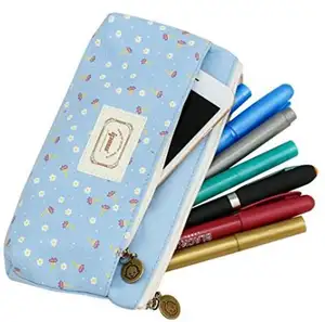 Hot Sale Canvas Stationery Pouch Bag Case Pencil Case