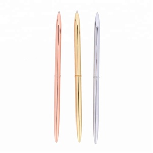 Unique Premium Gold Metal Ballpoint Slim <strong>Pens</strong> Hotel Twist Ball <strong>Pens</strong> Metal Rose Gold Slim Thin <strong>Wedding</strong> Hotel <strong>Pens</strong> - Product Image 6