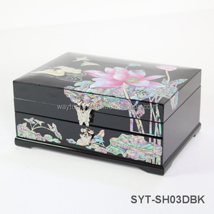 Luxury <strong>Wooden</strong> Jewellery Box with Mirror and Drawer - Product Image 2