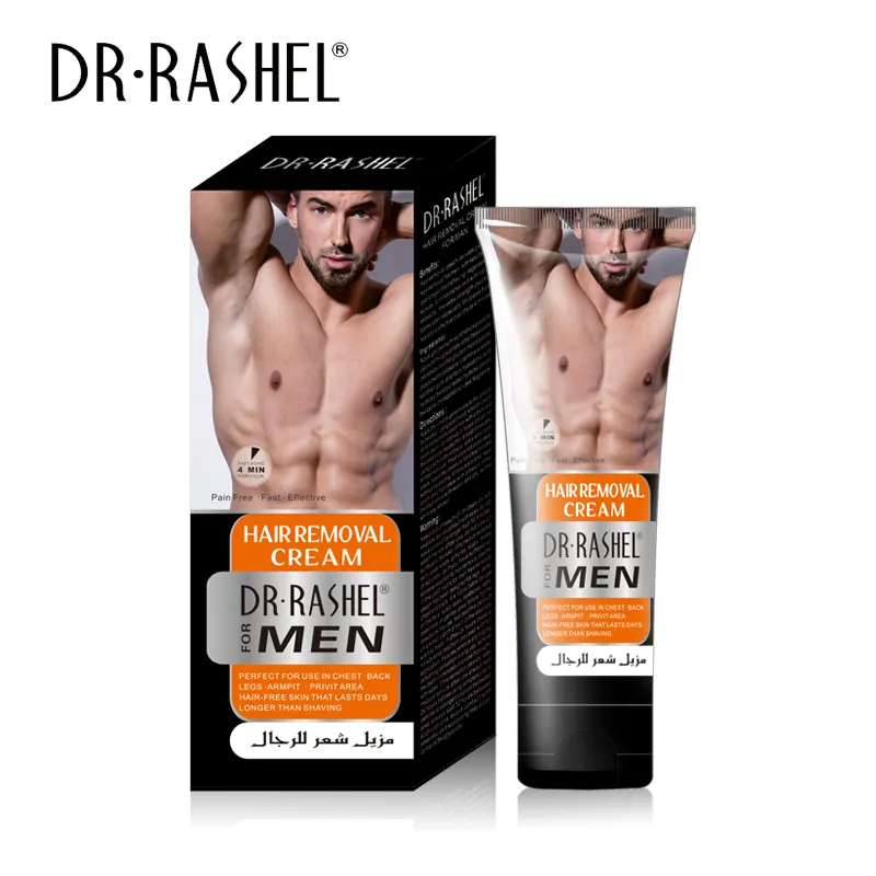 DR RASHEL-Crema de eliminación de vello para hombres, crema para el pecho, piernas, axila, área privada