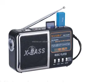 Waxiba 迷你尺寸收音机 x-bass AM FM SW 收音机与 usb sd mp3 播放器 XB-51URT