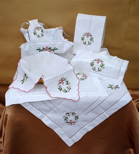 Muestra gratis OEM barato Navidad bordado algodón/Lino <span class=keywords><strong>camino</strong></span> <span class=keywords><strong>de</strong></span> <span class=keywords><strong>mesa</strong></span> cóctel manteles <span class=keywords><strong>servilletas</strong></span> <span class=keywords><strong>de</strong></span> tela - Product Image 4