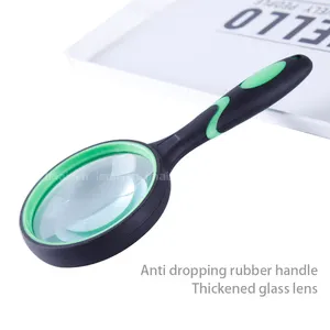 10X Handheld Magnifier Children Magnifying Glass Lens Reading Glasses with Plastic Handle
