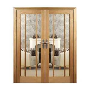 Украшение для гостиной во французском стиле современный простой дизайн двойная стеклянная деревянная дверь