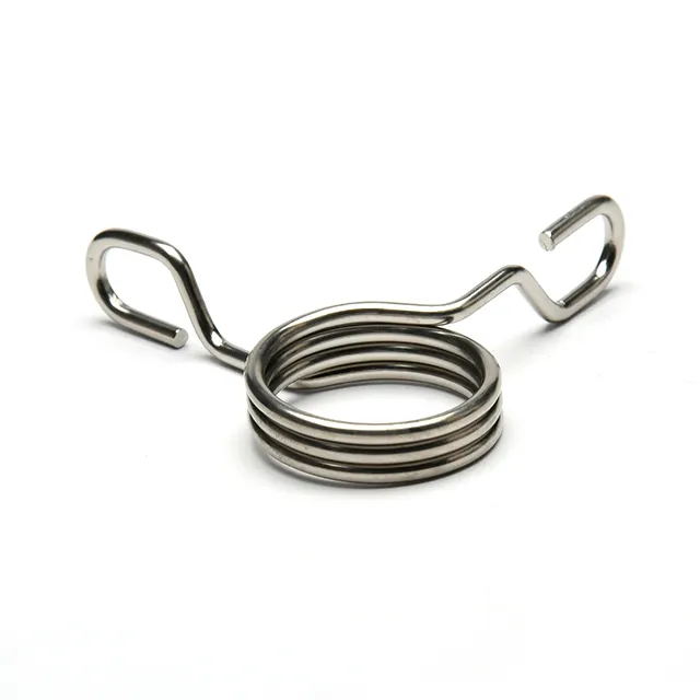 Stainless Steel Torsion Spring Galvanized Double Wire Clamp Barbell Spring Clips Water Pipe Clamp