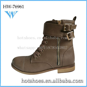 Señora botas mujeres zapatos de invierno de carreras de carreras romana ankle boots camel tan botas de las mujeres - Product Image 2