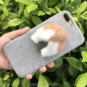 Handmake aguja lana fieltro lindo trasero cubierta para apple <span class=keywords><strong>iphone</strong></span> 6 6s más 7 7P 8 8P X <span class=keywords><strong>funda</strong></span> de teléfono suave excepto <span class=keywords><strong>colgar</strong></span> - Product Image 5