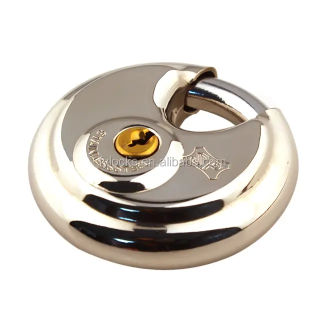 STAINLESS STEEL ROUND DISC LOCK, STAINLESS STEEL DISC PADLOCK IN STOCK