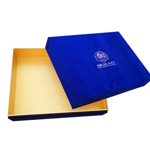 Luxury gift box velvet large box packaging with logo
