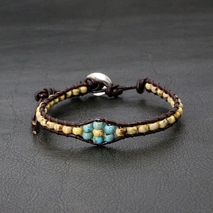 Nuevas Pulseras de Cuero para Mujer, Pulseras de Flores DIY, Pulseras de Cuentas Tejidas Vintage, Pulsera de <span class=keywords><strong>la</strong></span> <span class=keywords><strong>Amistad</strong></span> - Product Image 6