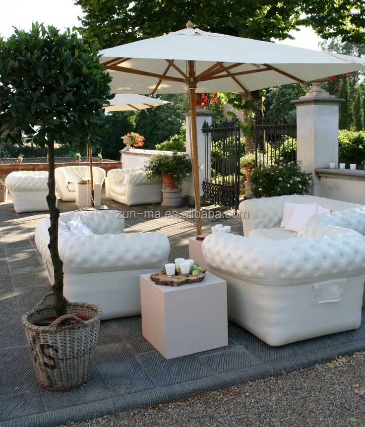 Grado commerciale di plastica gonfiabile divano componibile mobili, commercio all'ingrosso di sconto di aria divani