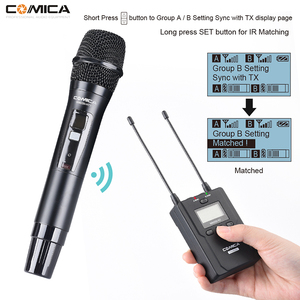 COMICA CVM-WM200B UHF 96-channels Metal <strong>Wireless</strong> <strong>Mic</strong> With Dual-transmitters and One Receiver for DSLR &amp; Camcorder - Product Image 5