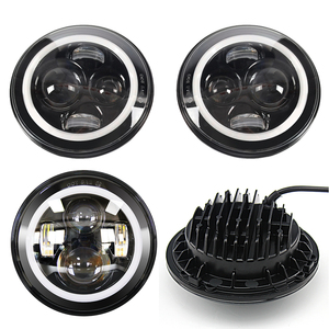 Phares <span class=keywords><strong>avant</strong></span> LED ronds de 7 pouces, type 4x4, accessoires de voiture, 2 pièces - Product Image 3