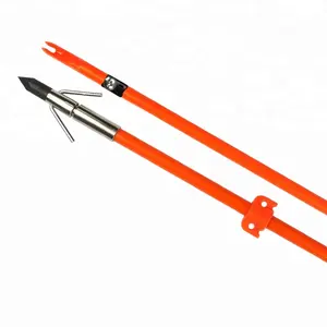 8mm Fiberglas 32 "Ok Mili Çelik Broadhead Plastik Nock Bowfishing Avcılık