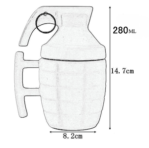 UCHOME 크리 에이 티브 수류탄 컵 폭탄 세라믹 컵 수류탄 세라믹 머그잔 - Product Image 6