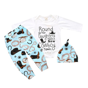 Venta al por mayor caliente nuevo diseño niñas 3 unidades conjuntos de ropa de otoño - Product Image 4