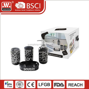 Set di accessori da bagno in plastica di alta qualità con Dispenser per lozioni, porta spazzolino da denti, <span class=keywords><strong>portasapone</strong></span> e bicchiere - Product Image 2