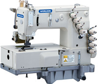 Machine à coudre industrielle à double point de chaînette à lit plat à 4 aiguilles WD-1404P