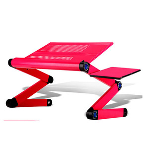 Xách tay có thể điều chỉnh hợp kim nhôm gấp máy tính xách tay bảng làm mát Fan chuột Pad có thể điều chỉnh chiều cao Nhà văn phòng sử dụng giường tương thích - Product Image 5