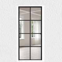 Portes Crittall en acier forgé français, grille de fenêtre en fer forgé, cloison en verre moderne insonorisée pour salon et chambre
