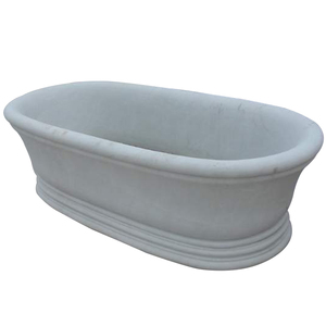 Meistverkaufte Marmor-Steinbadewanne Badezimmer-Wanne Naturstein Schwarzer Marmor Beige Travertin Maßgefertigte Steinproduktion - Product Image 3