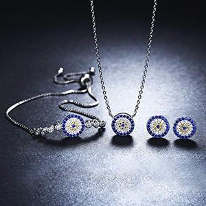 Di lusso Del Progettista 18K Placcato Oro Di Cristallo Del Rhinestone Grande Margherita Tre Del Pendente Orecchino Anelli Set di Gioielli Per Le Donne Della Ragazza di Barretta regalo - Product Image 3