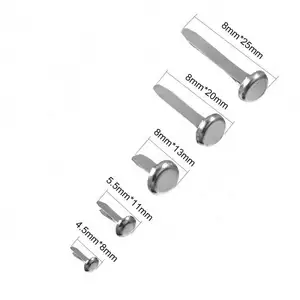 Großhandel Assorted 8*9mm Split Push-Papier Befestigungen Clips Messing Crafting Brads Brad Pins