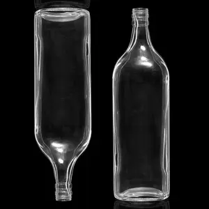 Transparente de 3 litros botella de vidrio de Vodka 3L botella de vidrio para botella de Brandy