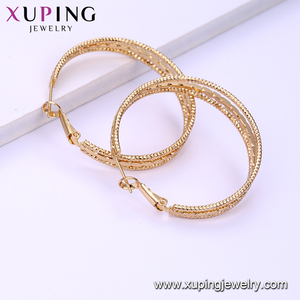 <span class=keywords><strong>Xuping</strong></span> shopping <span class=keywords><strong>online</strong></span>-pendientes de aro con varios estilos, elegantes, con chapado en oro de 18k, 94885 - Product Image 4