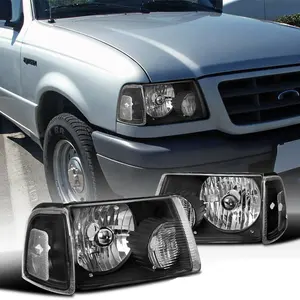 Toepassen Op Auto Koplamp Voor Ford Ranger Pickup 2001-2011Black Koplampen Koplampen Knipperlichten