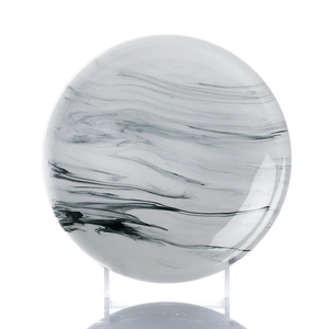 <span class=keywords><strong>Assiette</strong></span> Ronde en Céramique Blanche Effet <span class=keywords><strong>Marbre</strong></span> pour Hôtel, Restaurant de Luxe, Élégante, Personnalisable, Peinte à la Main, Écologique - Product Image 1