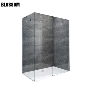 Semplice <span class=keywords><strong>Bagno</strong></span> Bs6206 2 Pezzo A Piedi In Vetro Fisso Senza Cornice di Estensione Dello Schermo <span class=keywords><strong>Doccia</strong></span> - Product Image 1