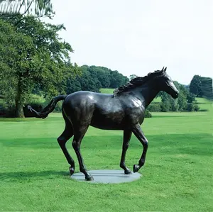 Grande Vívida Estátua de Bronze do Cavalo de Corrida, Escultura de Cavalo de Bronze