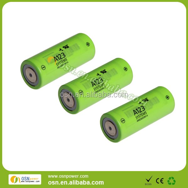 High Rate A123 18650 26650 2300mah LiFePO4 Battery Cell