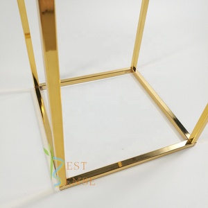 Suporte de flor de ouro retangular para decoração de mesas, eventos e mesas - Product Image 5