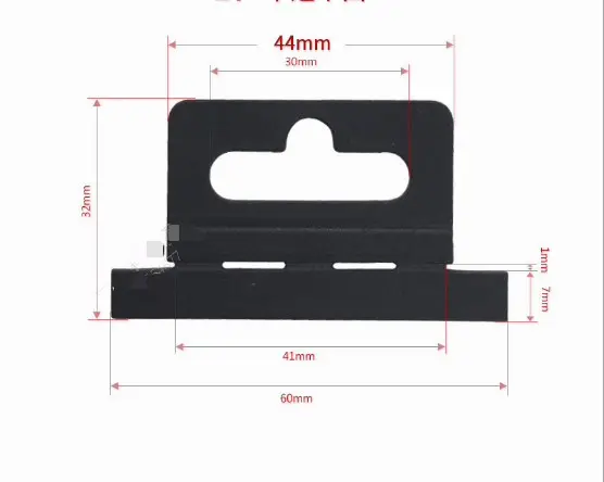 뜨거운 디자인 60mm 플라스틱 강한 플랫 블랙 slatwall 유로 후크 소매 포장