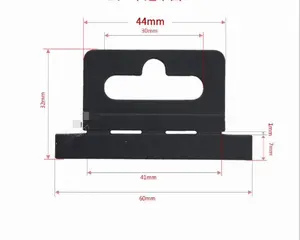 Hot ontwerp 60mm plastic Sterke platte zwarte slatwall euro haak voor retail verpakking