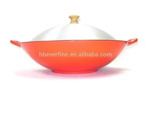 Chinois <span class=keywords><strong>grand</strong></span> <span class=keywords><strong>wok</strong></span> avec couvercle en aluminium - Product Image 5