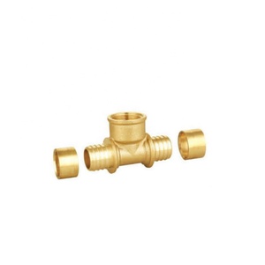 Conexiones Deslizantes en T Macho de Latón Forjado de 16mm-32mm con Cabeza Hexagonal y Superficie Lisa para Tubería PEX - Product Image 1