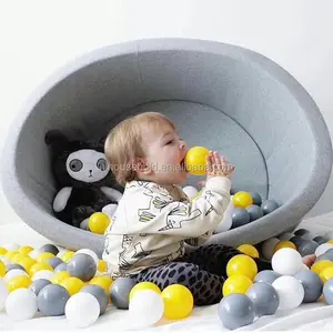 Grey Round Play Pool Baby Ocean Ball Pool Pit Playpen Para Crianças Playground Jogo Tenda Presente De Aniversário