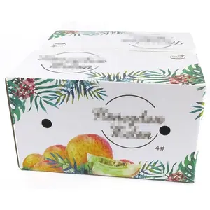 कीवी एप्पल तरबूज फल नालीदार बॉक्स के साथ सांस छेद